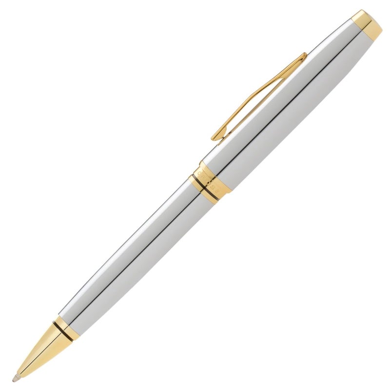 CROSS Coventry Ballpoint Pen M Line Width Chrome Gold Gift Boxed - Image 3